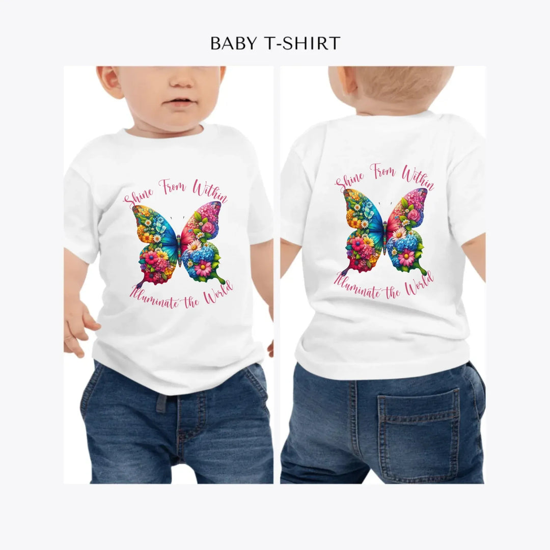 Beautiful-Floral-Butterflies-personalized-baby-t-shirt-artfulane