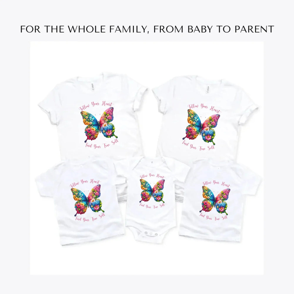 Beautiful-Floral-Butterflies-custom-t-shirts-adult-youth-toddler-baby-sizes-artfulane