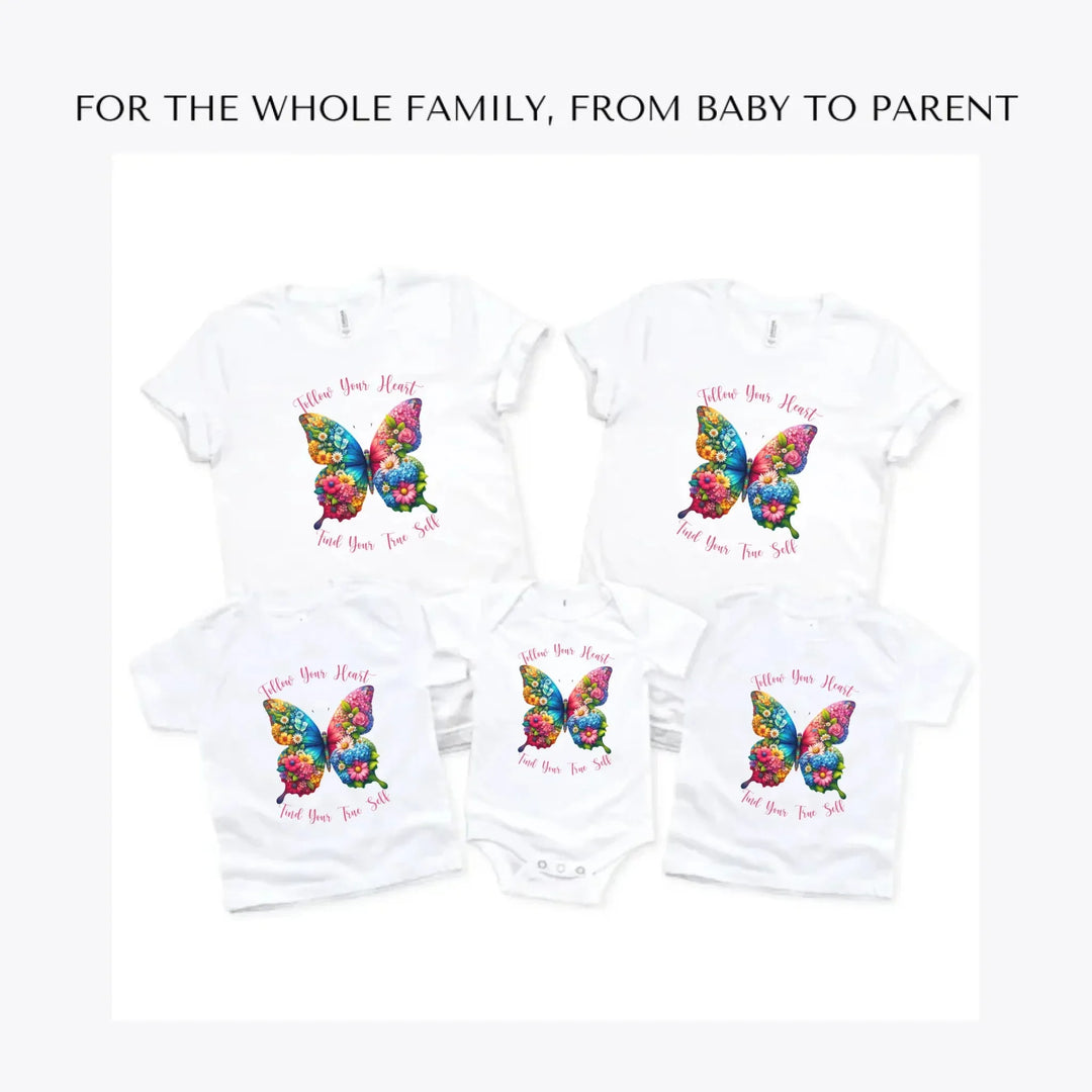 Beautiful-Floral-Butterflies-custom-t-shirts-adult-youth-toddler-baby-sizes-artfulane