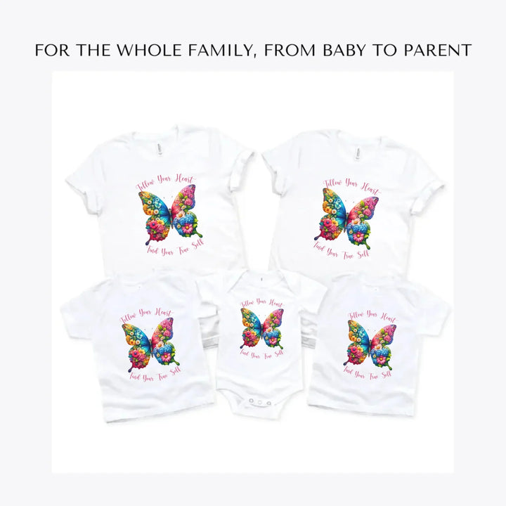 Beautiful-Floral-Butterflies-custom-t-shirts-adult-youth-toddler-baby-sizes-artfulane