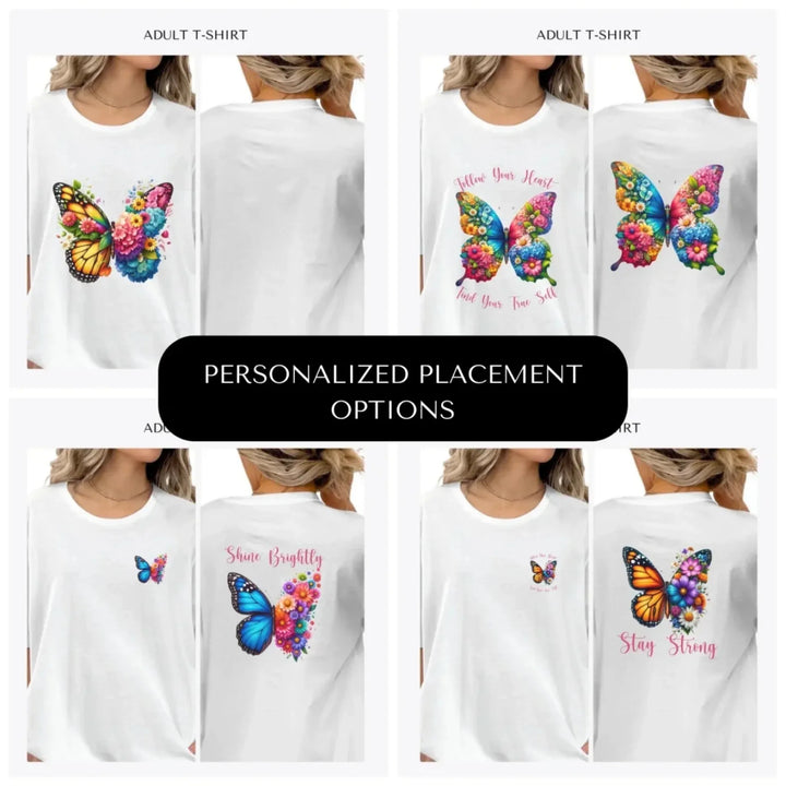 Beautiful-Floral-Butterflies-custom-adult-t-shirt-design-placement-front-back-pocket-artfulane