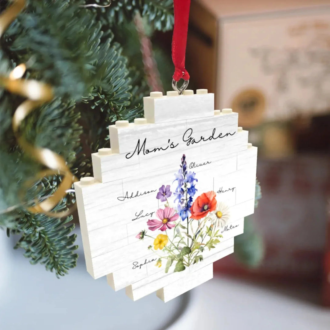 Custom-Birth-Flower-Bouquet-Buildable-Circle-Ornament-side-view-artfulane