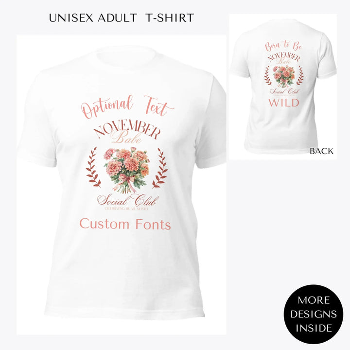 Birth-Month-Flower-Social-Club-custom-women-unisex-adult-t-shirt-artfulane