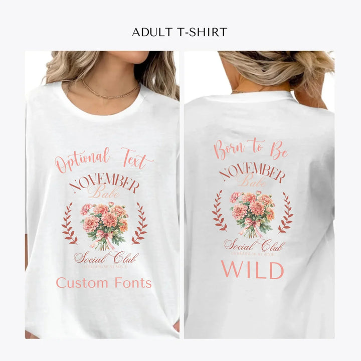Birth-Month-Flower-Social-Club-personalized-women-unisex-adult-t-shirt-artfulane
