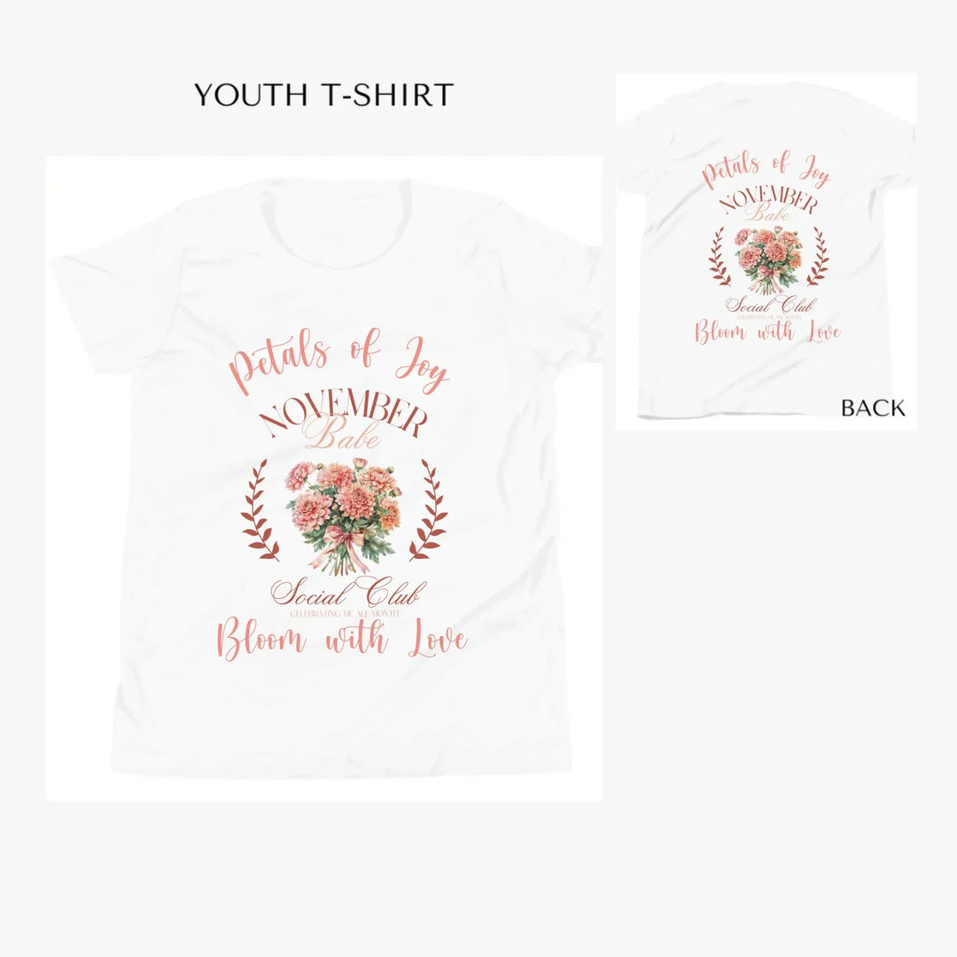 Birth-Month-Flower-Social-Club-custom-youth-t-shirt-artfulane