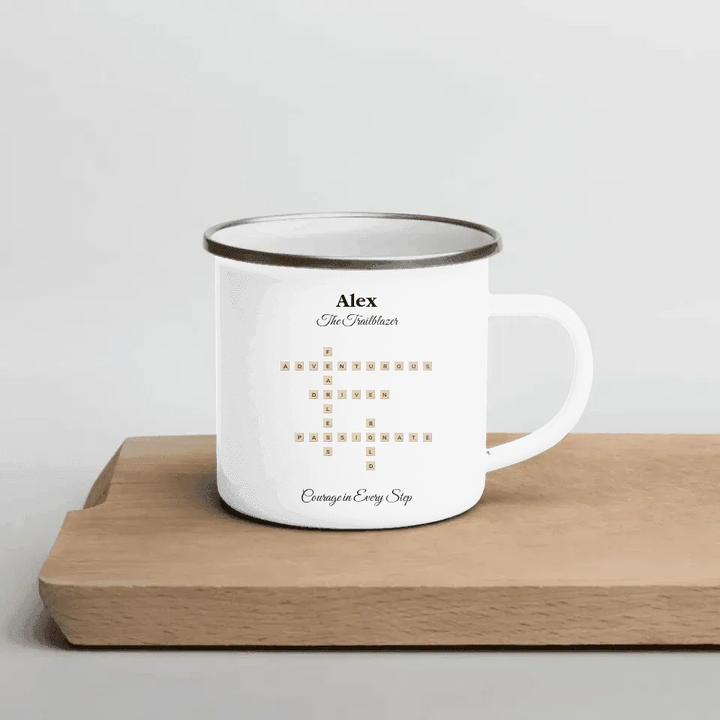 Custom Birth Month Flower Zodiac Word Tile Mug - ARTFULANE