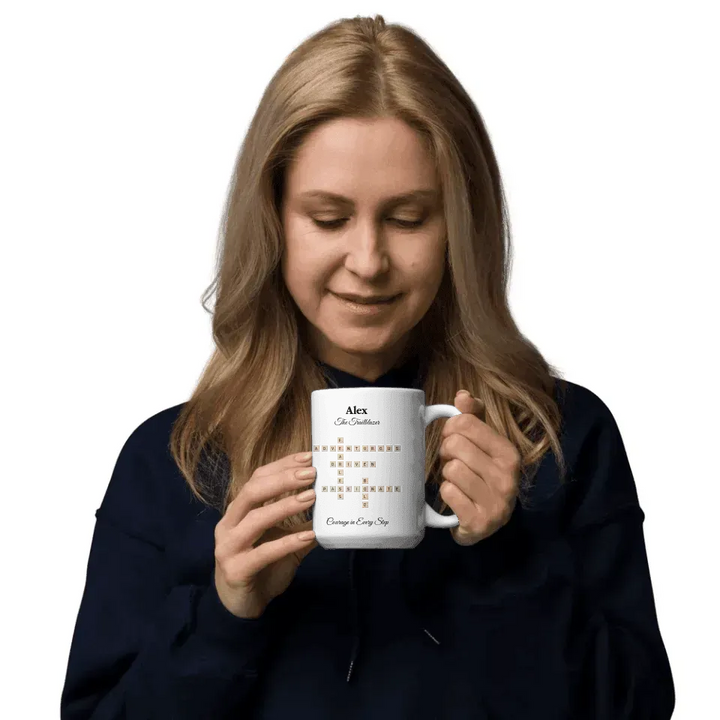 Custom Birth Month Flower Zodiac Word Tile Mug - ARTFULANE