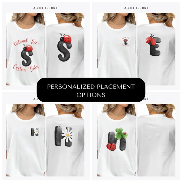 Black-Letter-Ladybug-custom-adult-t-shirt-design-placement-front-back-pocket-artfulane