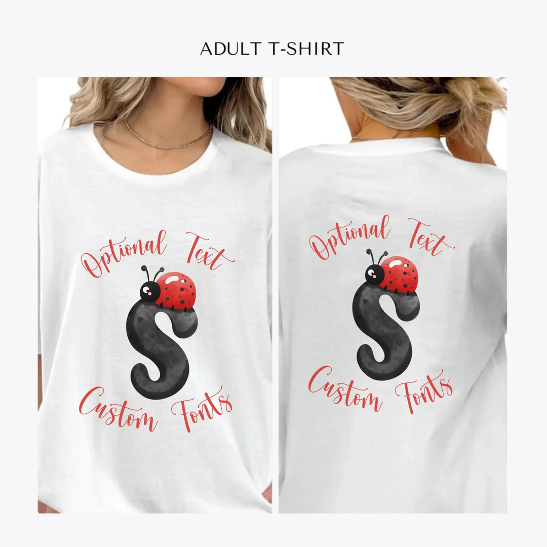 Black-Letter-Ladybug-personalized-women-unisex-adult-t-shirt-artfulane