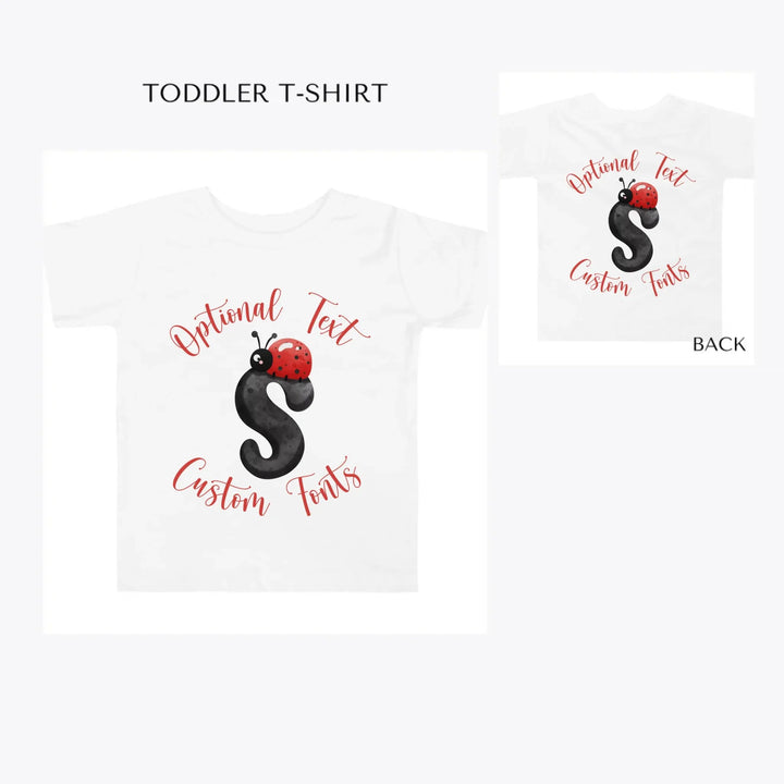 Black-Letter-Ladybug-toddler-custom-t-shirt-artfulane