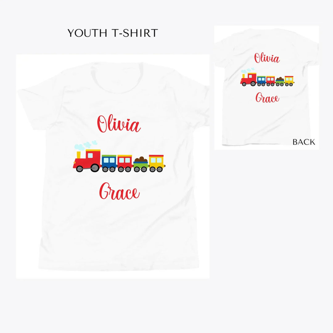 Bright-Colored-Train-custom-youth-t-shirt-artfulane