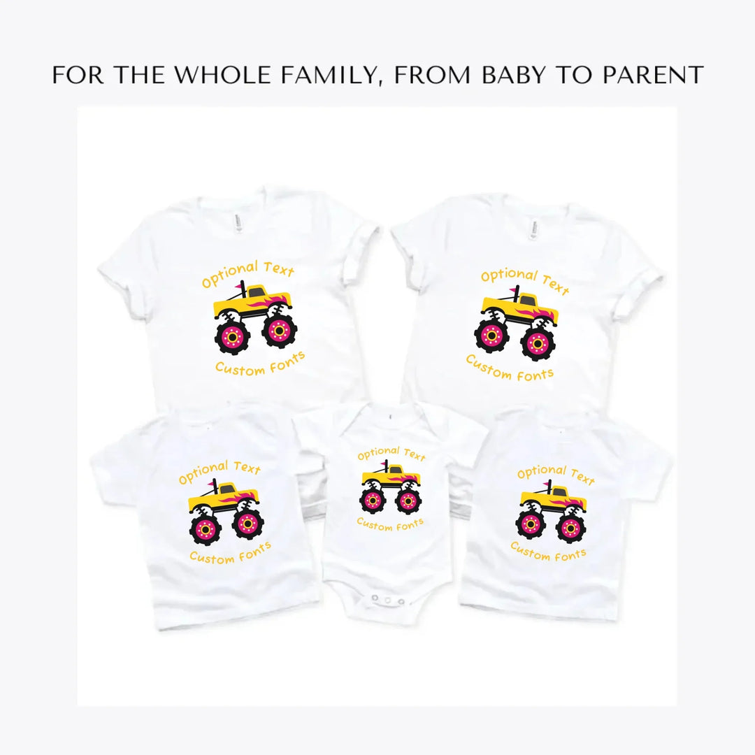 Bright-Monster-Truck-custom-t-shirts-adult-youth-toddler-baby-sizes-artfulane