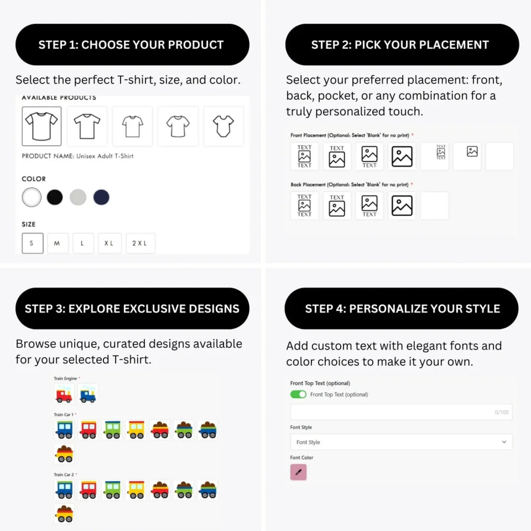 how-to-design-custom-Build-Your-Own-Train-t-shirt-personalization-options-artfulane