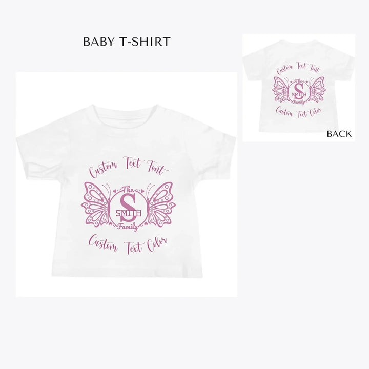 Butterfly-Family-Monogram-custom-baby-t-shirt-artfulane