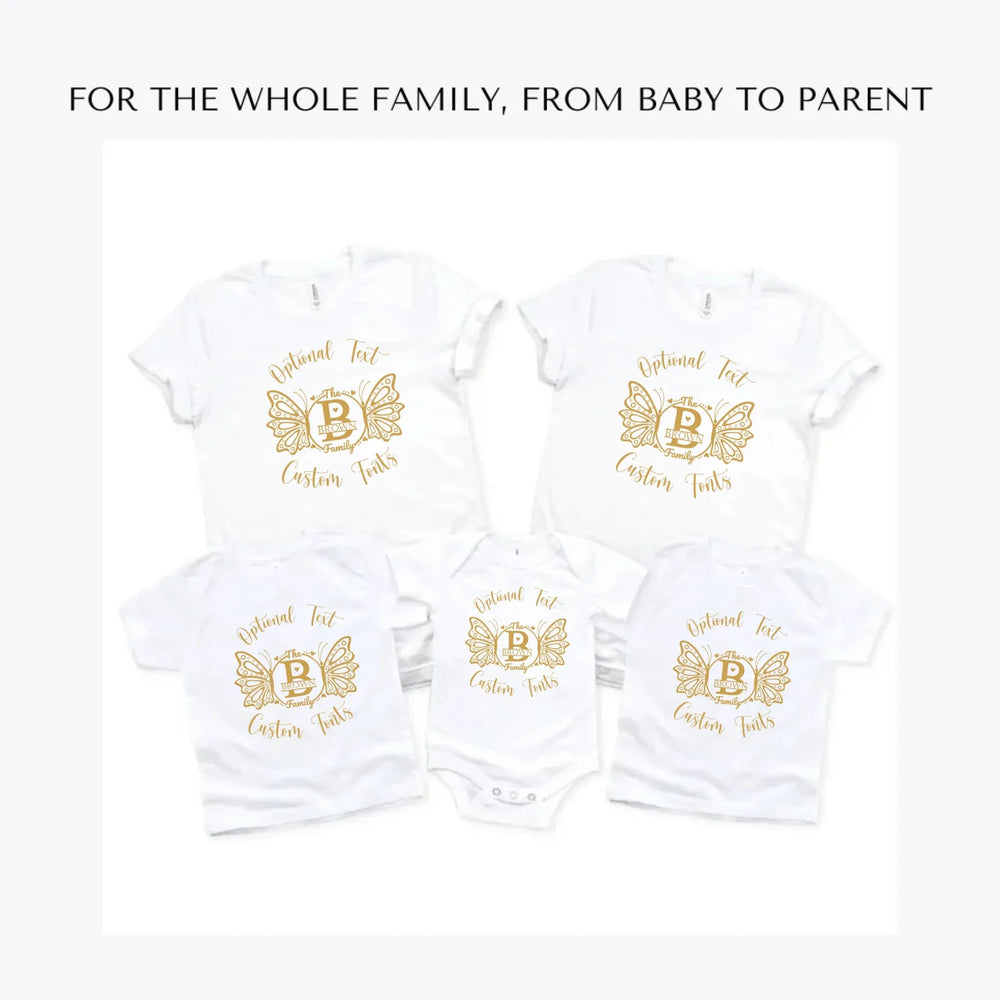 Butterfly-Family-Monogram-custom-t-shirts-adult-youth-toddler-baby-sizes-artfulane