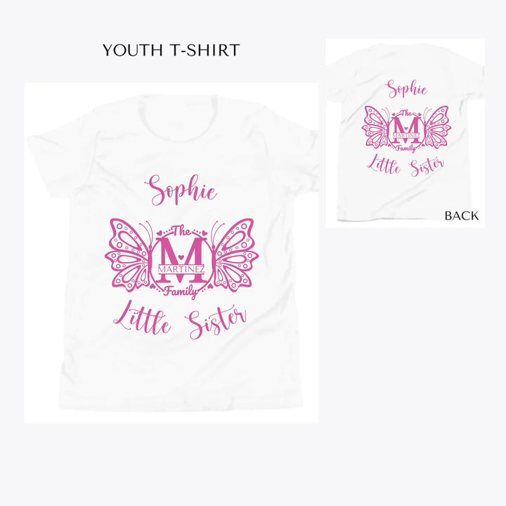 Butterfly-Family-Monogram-custom-youth-t-shirt-artfulane