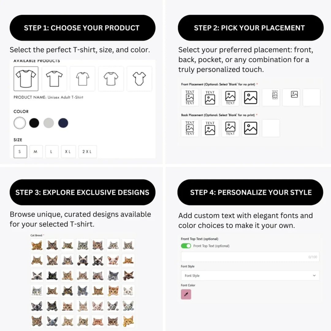 how-to-design-custom-Cat-Breed-Peeking-t-shirt-personalization-options-artfulane