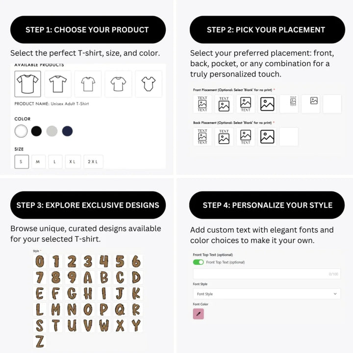 how-to-design-custom-Cheetah-Pattern-Letter-Initial-t-shirt-personalization-options-artfulane