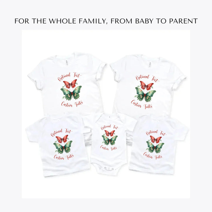 Christmas-Butterflies-custom-t-shirts-adult-youth-toddler-baby-sizes-artfulane