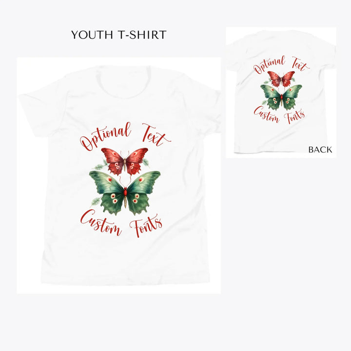 Christmas-Butterflies-custom-youth-t-shirt-artfulane