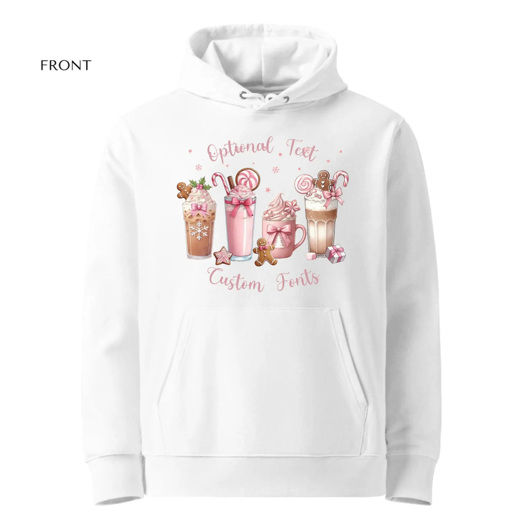 Custom Christmas Coffee Pink Coquette Bow Sweatshirt & Hoodie - ART-SWH210