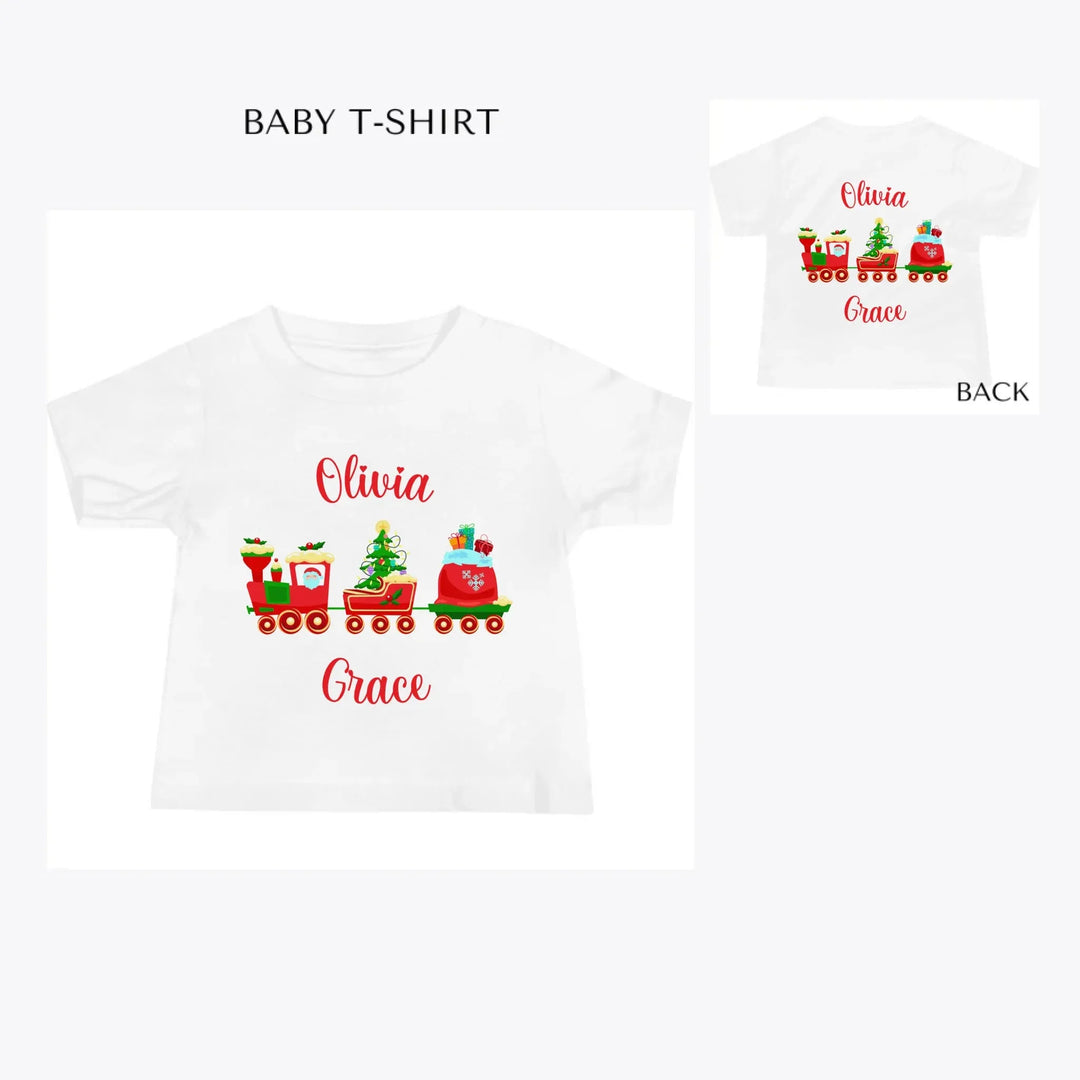 Christmas-Santa-Gingerbread-Train-custom-baby-t-shirt-artfulane