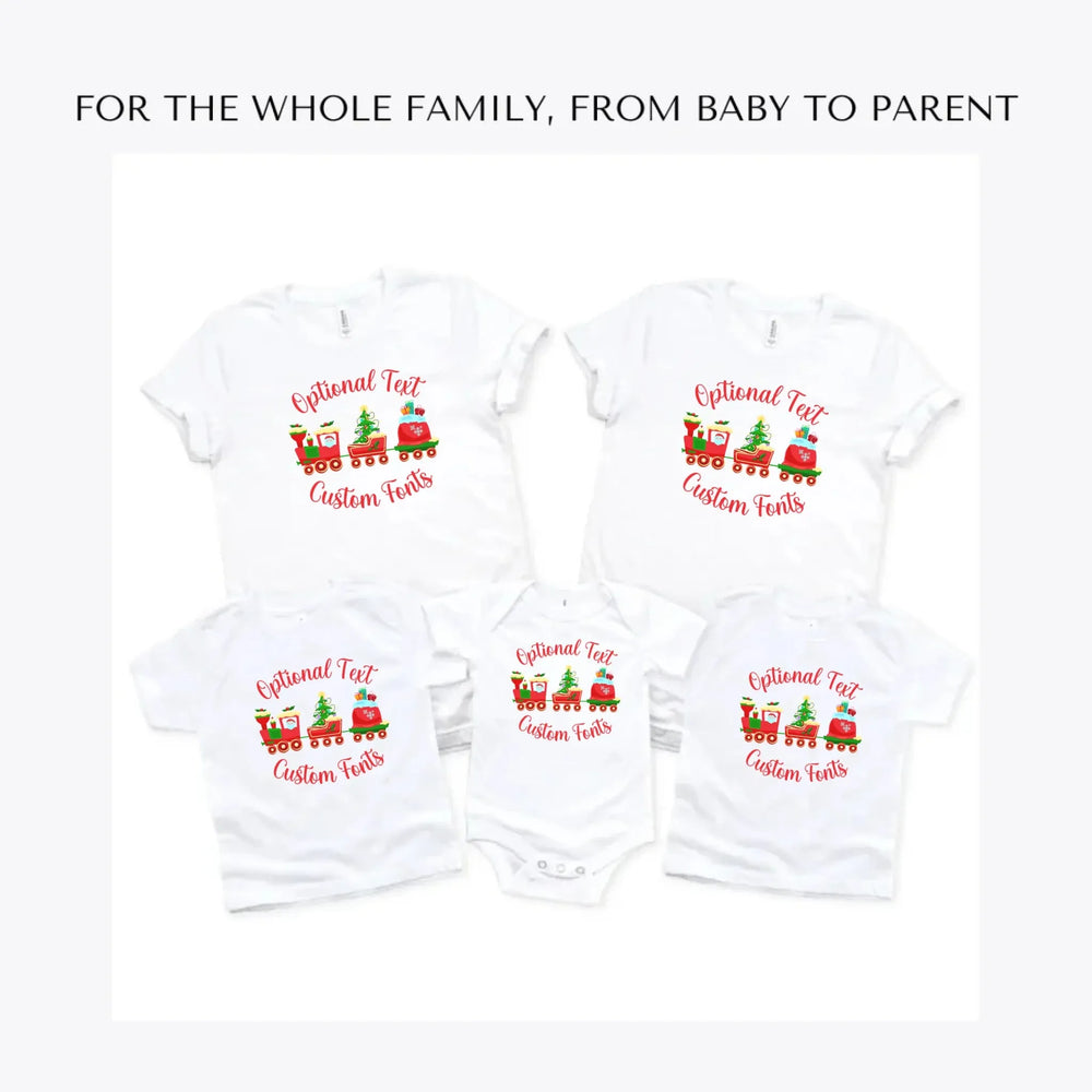 Christmas-Santa-Gingerbread-Train-custom-t-shirts-adult-youth-toddler-baby-sizes-artfulane