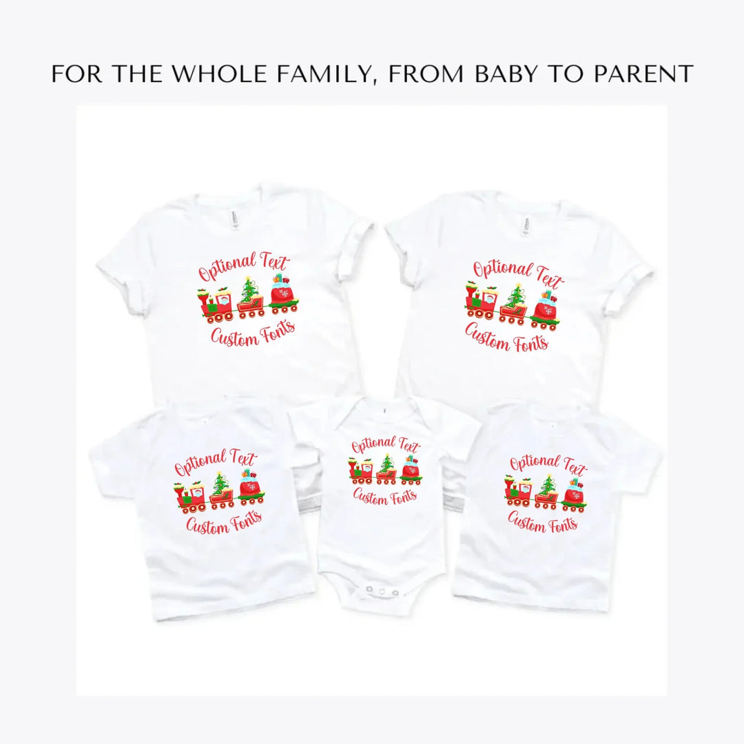 Christmas-Santa-Gingerbread-Train-custom-t-shirts-adult-youth-toddler-baby-sizes-artfulane