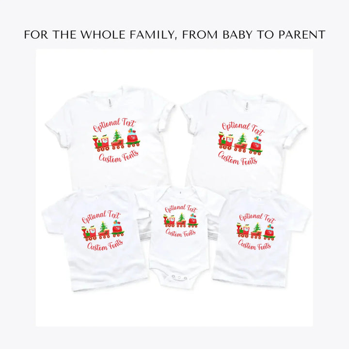 Christmas-Santa-Gingerbread-Train-custom-t-shirts-adult-youth-toddler-baby-sizes-artfulane