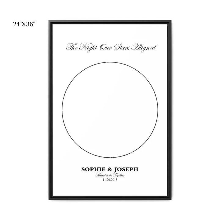 Custom Circle Star Map - ARTFULANE