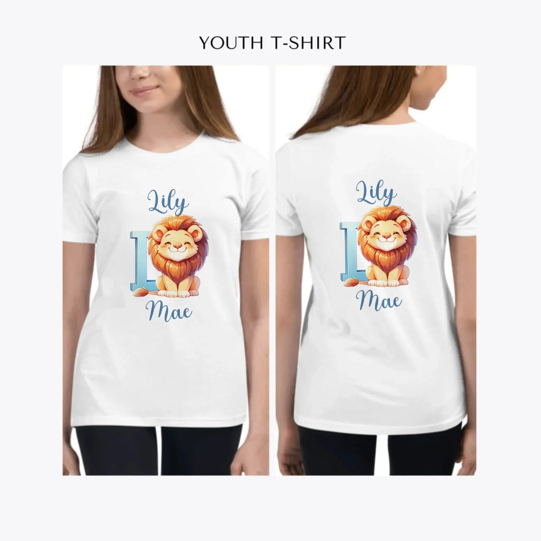 Colorful-Animal-Letter-custom-youth-girl-t-shirt-artfulane