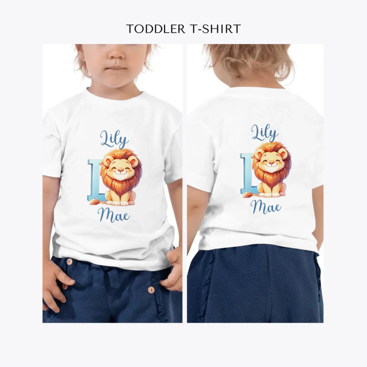 Colorful-Animal-Letter-custom-toddler-t-shirt-artfulane