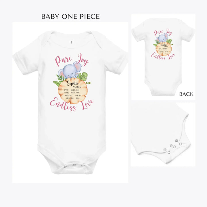 Cute-Elephant-Safari-Baby-Announcement-custom-baby-onesie-artfulane