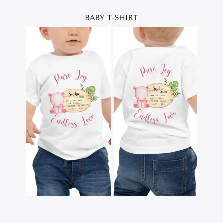 Cute-Hippo-Safari-Baby-Announcement-personalized-baby-t-shirt-artfulane