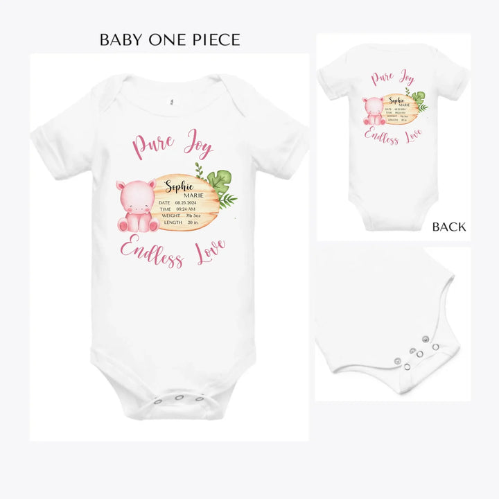 Cute-Hippo-Safari-Baby-Announcement-custom-baby-onesie-artfulane