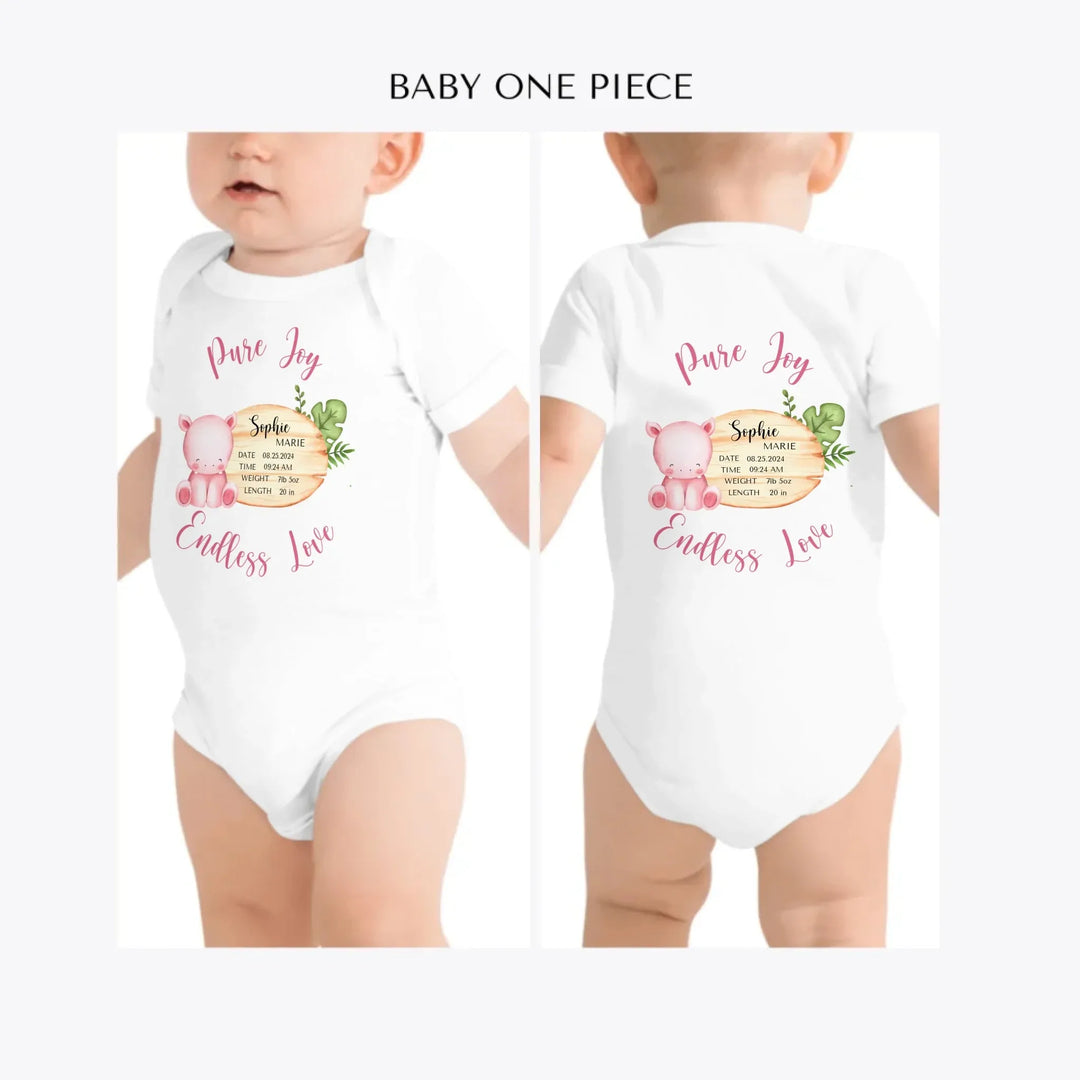 Cute-Hippo-Safari-Baby-Announcement-custom-baby-one-piece-artfulane