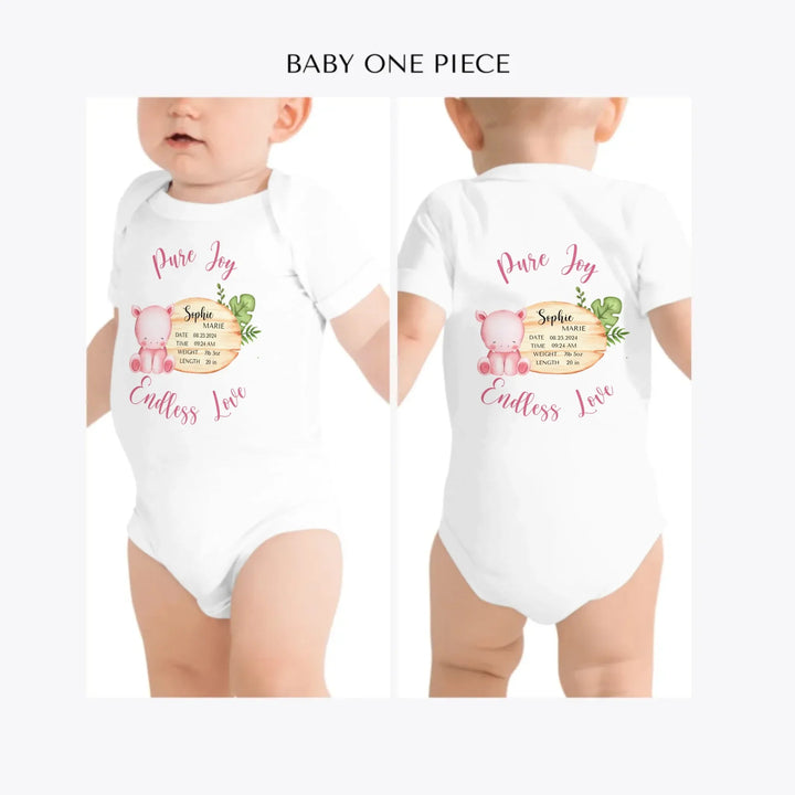 Cute-Hippo-Safari-Baby-Announcement-custom-baby-one-piece-artfulane