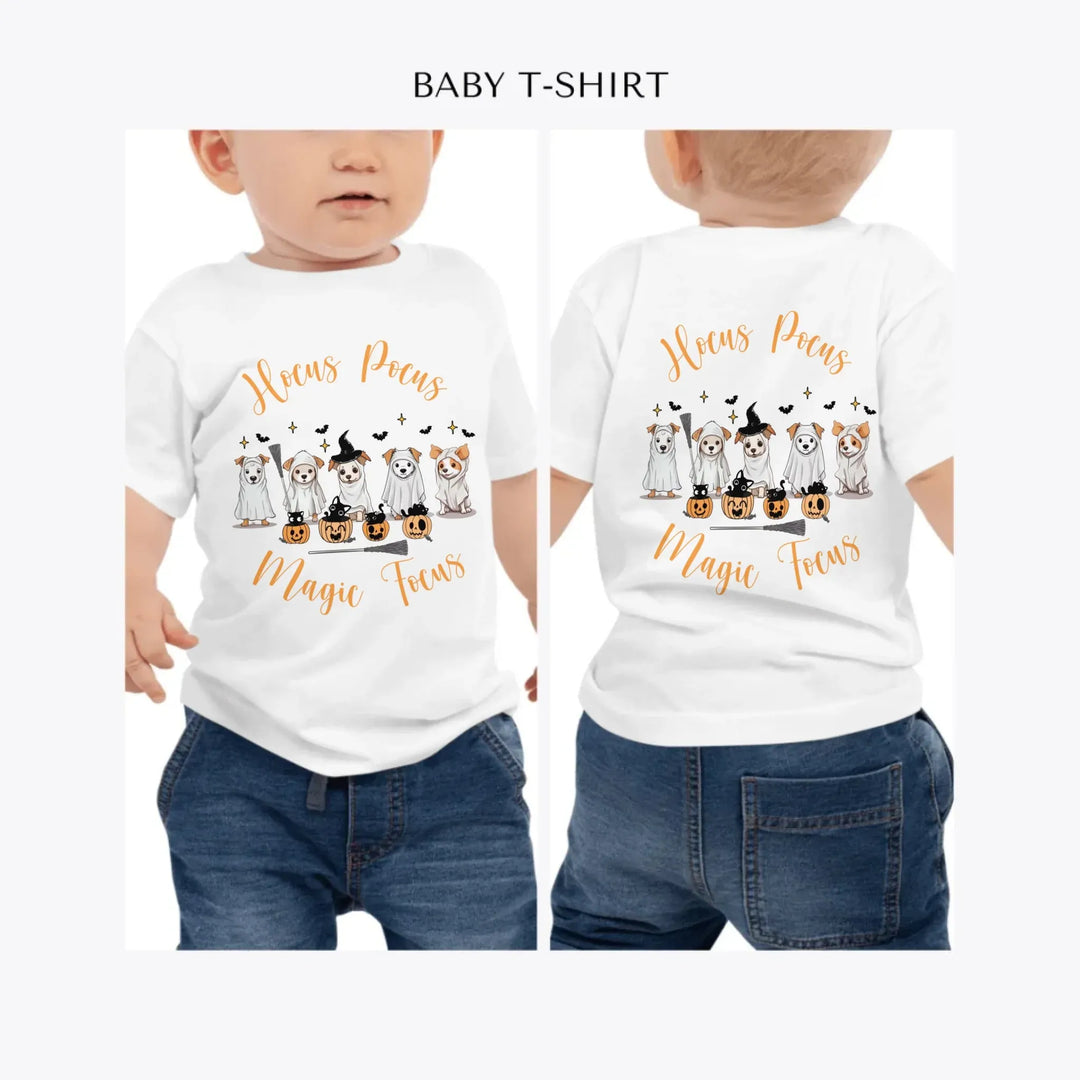 Cute-Retro-Halloween-Ghost-Dogs-personalized-baby-t-shirt-artfulane
