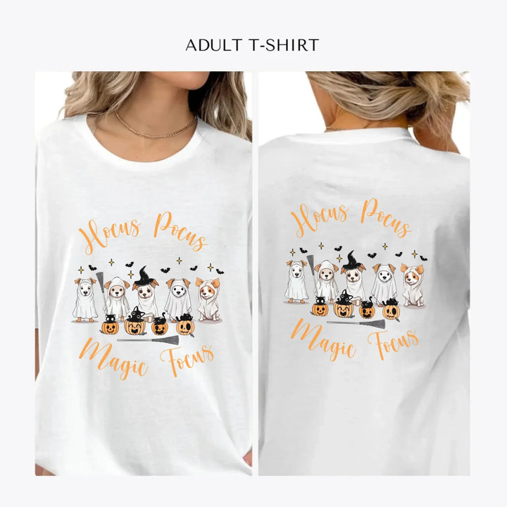 Cute-Retro-Halloween-Ghost-Dogs-personalized-women-unisex-adult-t-shirt-artfulane