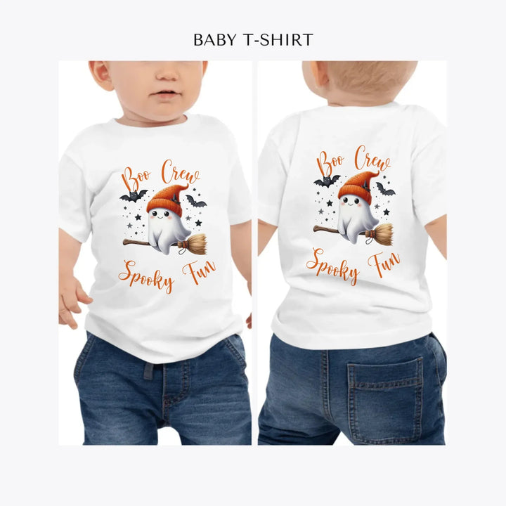 Cute-Retro-Halloween-Ghosts-personalized-baby-t-shirt-artfulane