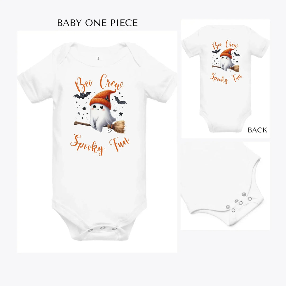 Cute-Retro-Halloween-Ghosts-custom-baby-onesie-artfulane