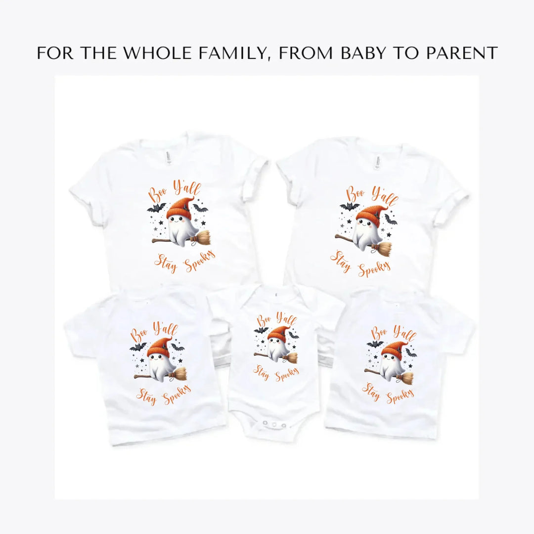 Cute-Retro-Halloween-Ghosts-custom-t-shirts-adult-youth-toddler-baby-sizes-artfulane