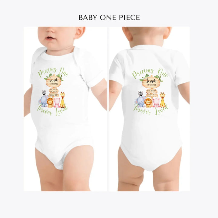 Cute-Safari-Animals-Baby-Announcement-custom-baby-one-piece-artfulane