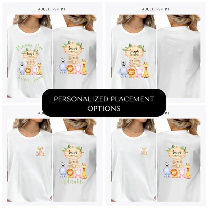 Cute-Safari-Animals-Baby-Announcement-custom-adult-t-shirt-design-placement-front-back-pocket-artfulane