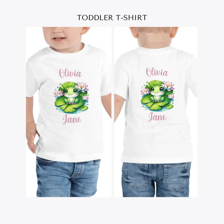 Cute-Spring-Frog-personalized-toddler-t-shirt-artfulane