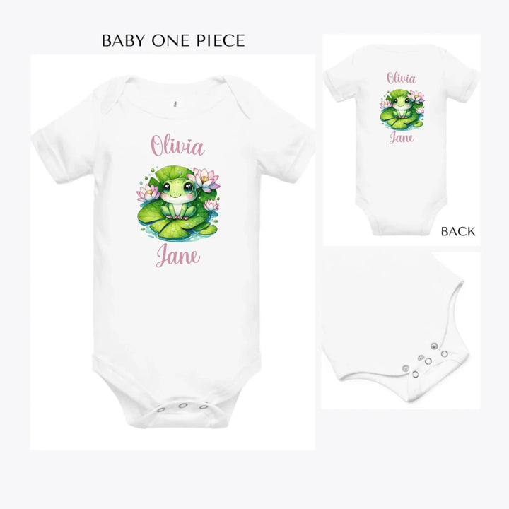 Cute-Spring-Frog-custom-baby-onesie-artfulane