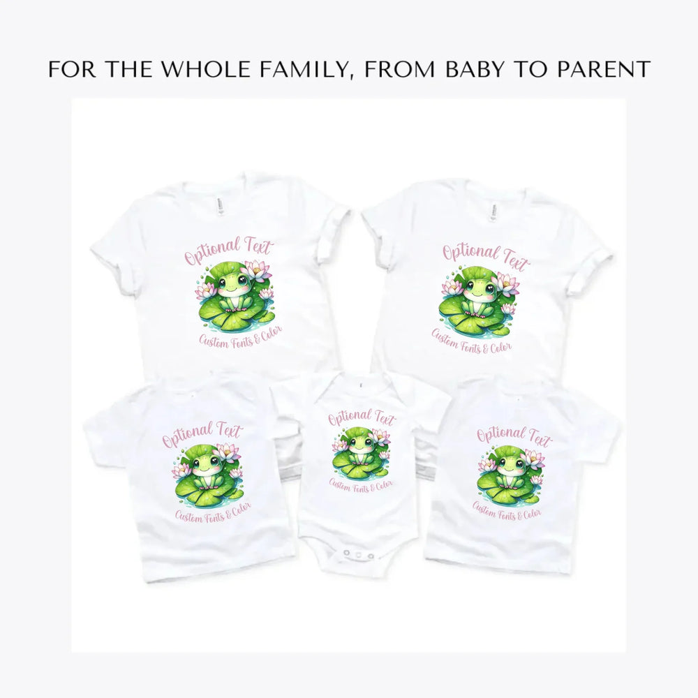 Cute-Spring-Frog-custom-t-shirts-adult-youth-toddler-baby-sizes-artfulane