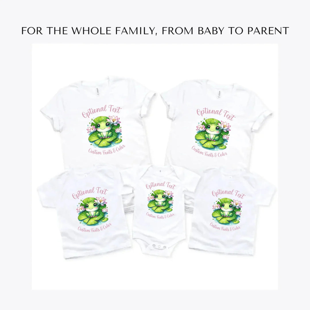 Cute-Spring-Frog-custom-t-shirts-adult-youth-toddler-baby-sizes-artfulane