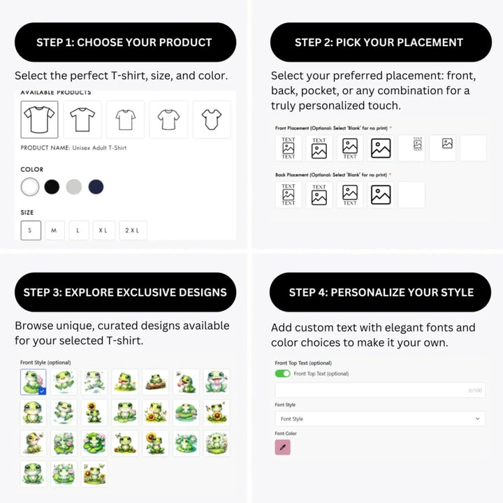 how-to-design-custom-Cute-Spring-Frog-t-shirt-personalization-options-artfulane