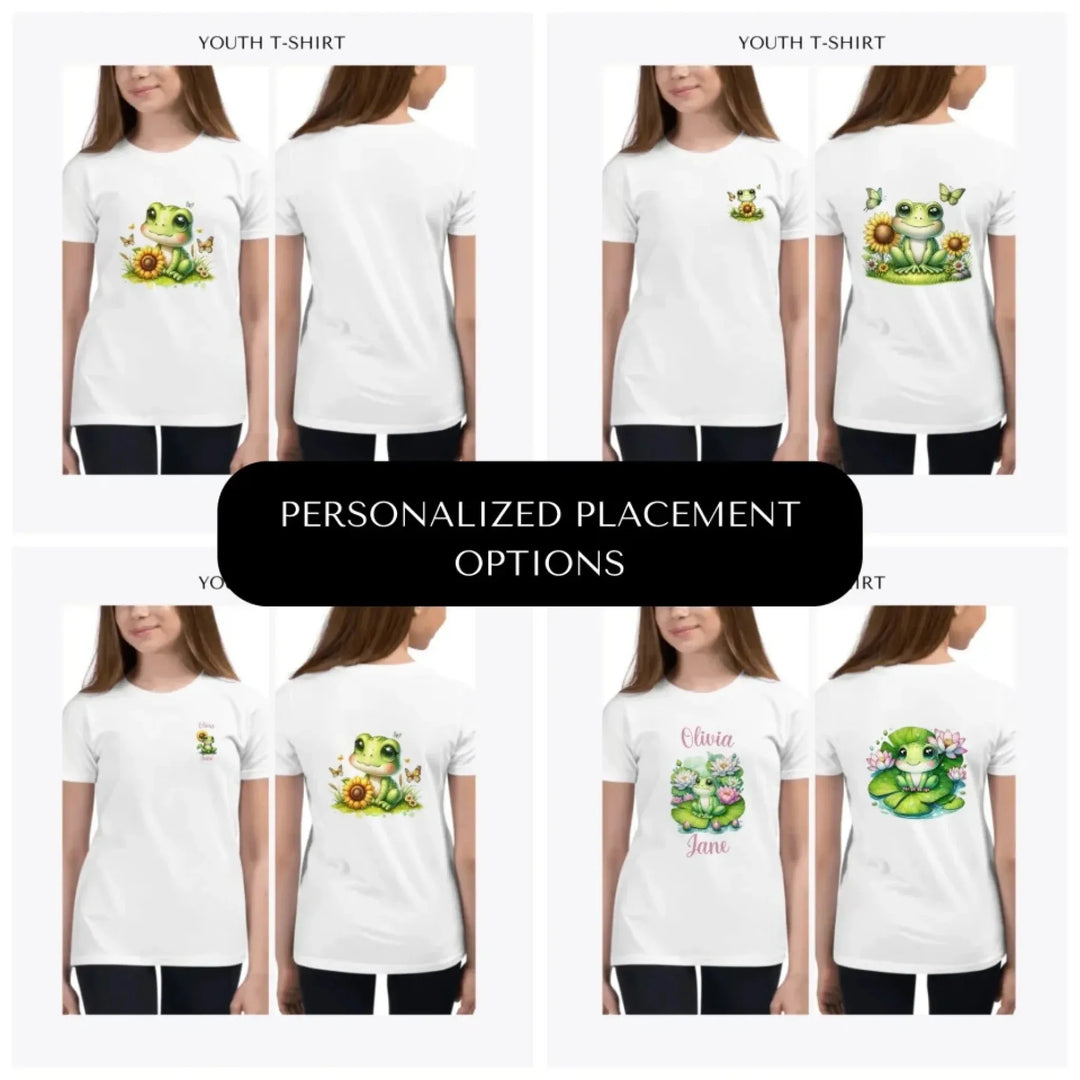 Cute-Spring-Frog-custom-youth-t-shirt-design-placement-front-back-pocket-artfulane